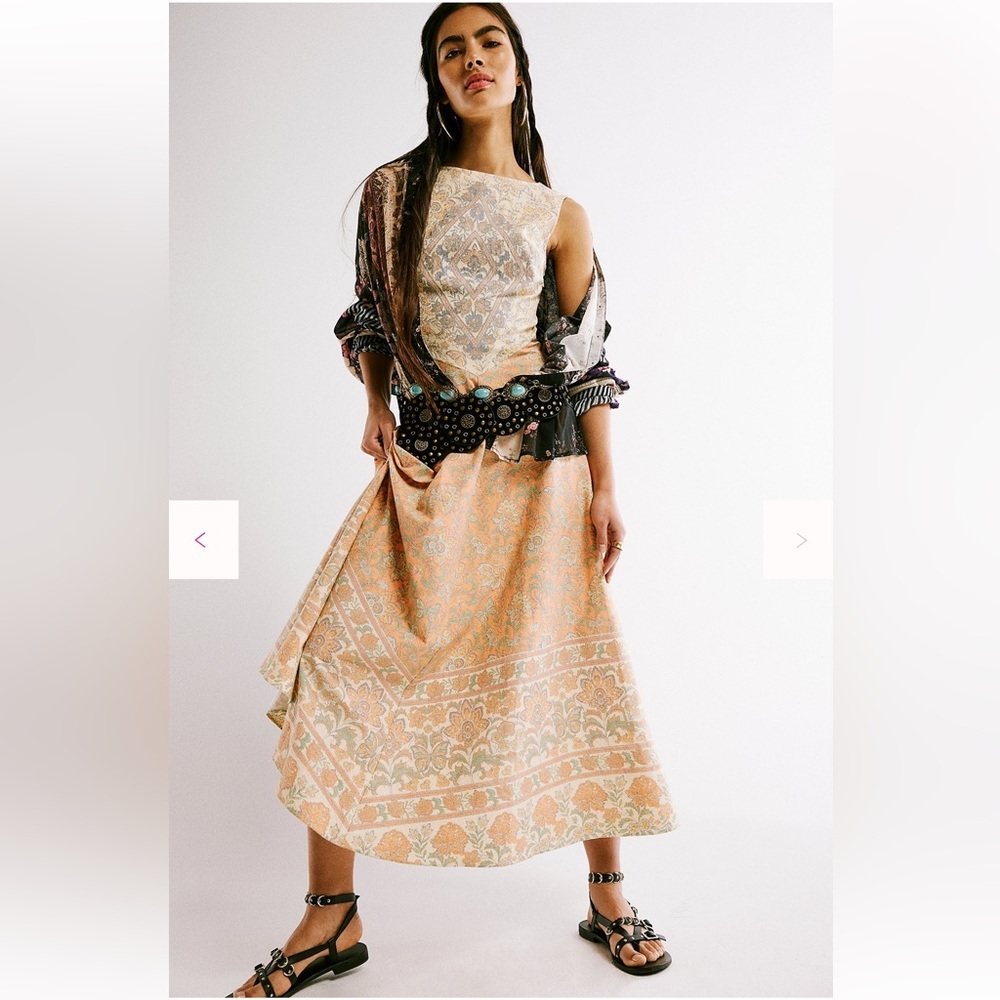 NEW Free People Malena Maxi Dress XL - Picture 5 of 12